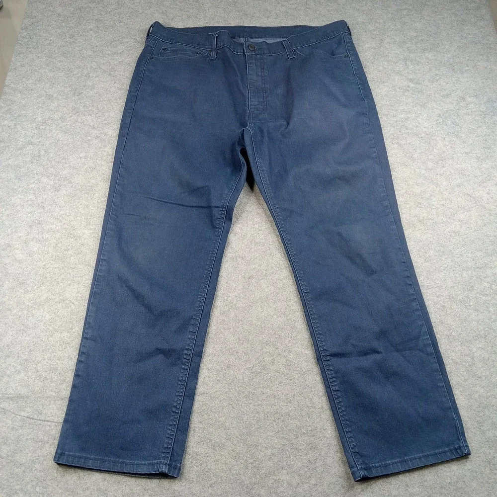 Levis Jeans Mens 40x30‎ Dark Wash Blue Regular Straight Stretch Denim Pants